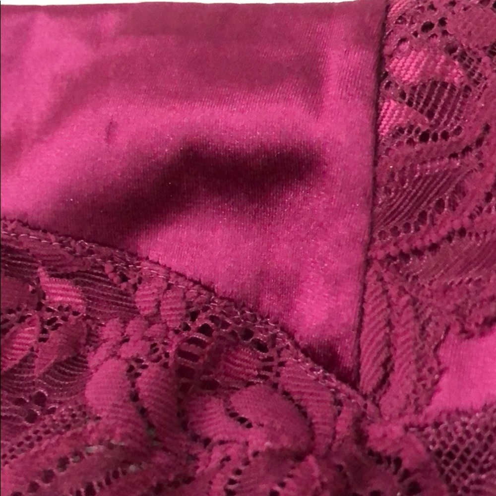 VS VINTAGE SATIN, LACE, & MESH PURPLE BRA & PANTY - Picture 13 of 15